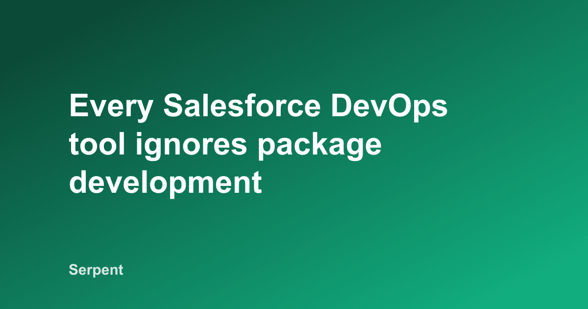 Elke Salesforce DevOps-tool negeert package development