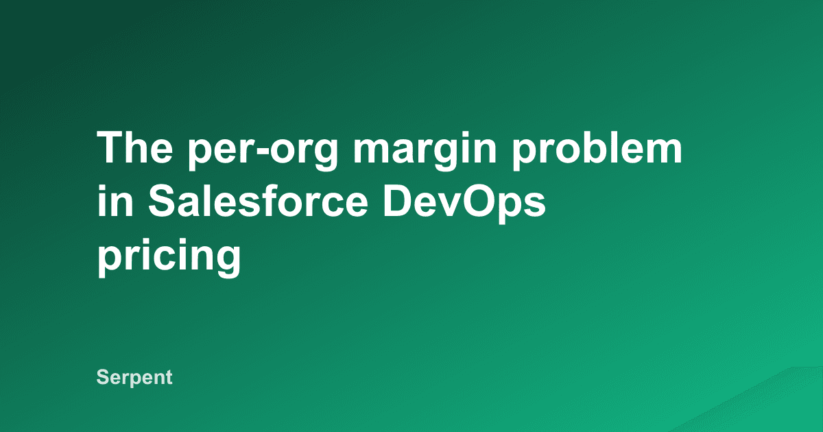 Le probleme de marge du tarif par org en DevOps Salesforce