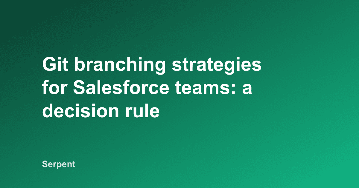 Git-branchingstrategieen voor Salesforce-teams: een beslisregel