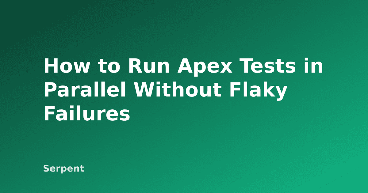 Apex-tests parallel draaien zonder flaky failures