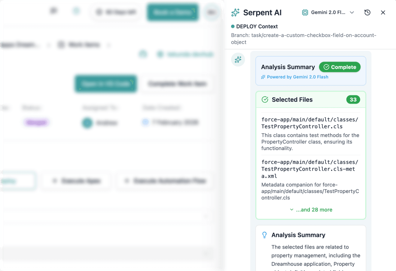 Serpent AI for Salesforce deployments