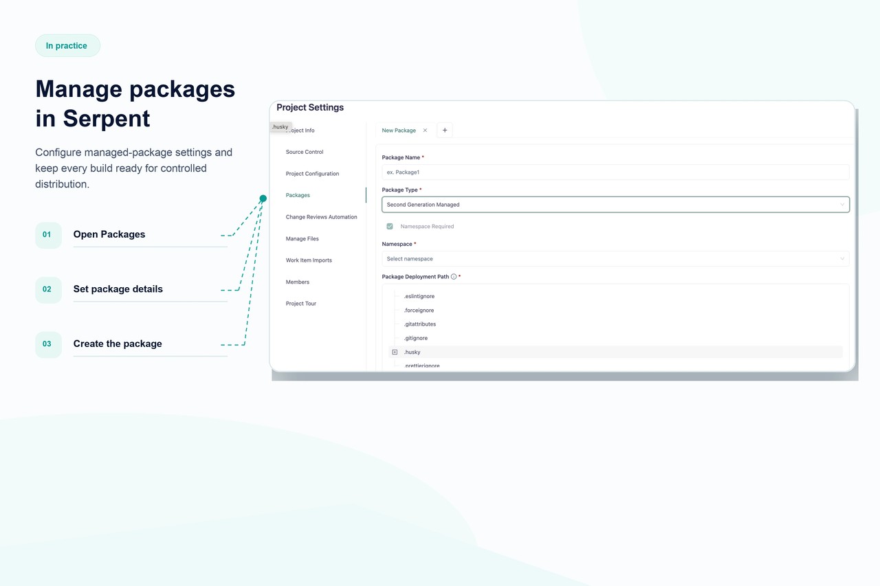 Serpent volgt een managed package-release voor AppExchange-distributie